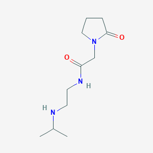 molecular formula C11H21N3O2 B8355761 N-[2-(isopropylamino)ethyl]-2-oxo-pyrrolidineacetamide 
