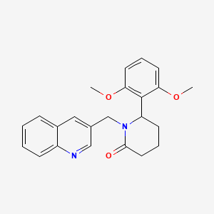 6-(2,6-Dimethoxyphenyl)-1-(quinolin-3-ylmethyl)piperidin-2-one
