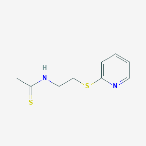 molecular formula C9H12N2S2 B8355821 N-(2-(pyridin-2-ylsulfanyl)ethyl)thioacetamide 