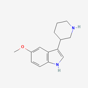 molecular formula C14H18N2O B8355859 5-methoxy-3-piperidine-3-yl-1H-indole 