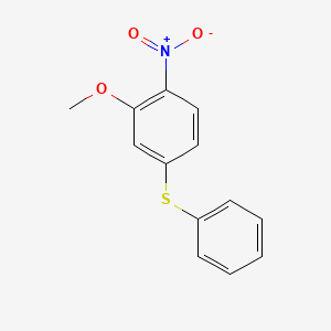 molecular formula C13H11NO3S B8355888 2-Methoxy-1-nitro-4-phenylsulfanyl-benzene 