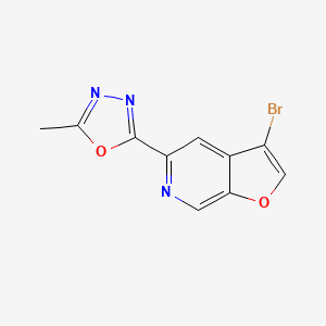 3-Bromo-5-(5-methyl-1,3,4-oxadiazol-2-yl)furo[2,3-c]pyridine