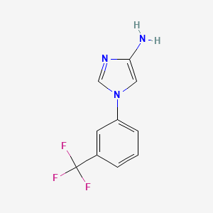 molecular formula C10H8F3N3 B8355939 1-(3-(trifluoromethyl)phenyl)-1H-imidazol-4-amine 