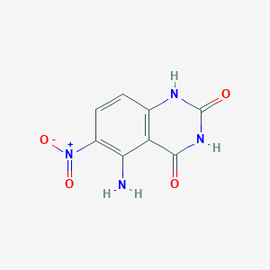 molecular formula C8H6N4O4 B8355995 5-Amino-6-nitroquinazolin-2,4-dione 