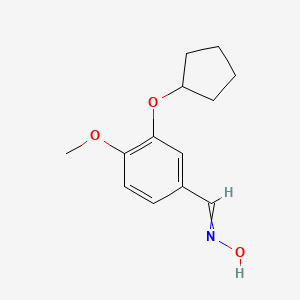 molecular formula C13H17NO3 B8356000 3-Cyclopentyloxy-4-methoxybenzaldehyde oxime 