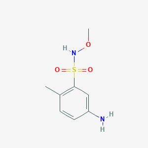 molecular formula C8H12N2O3S B8356077 5-Amino-N-methoxy-2-methylbenzenesulfonamide 