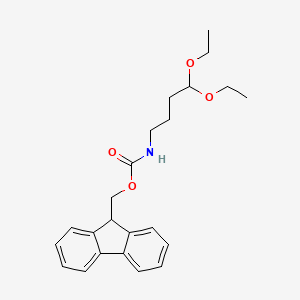 molecular formula C23H29NO4 B8356082 N-Fmoc-4-amino-butyraldehyde diethyl acetal 