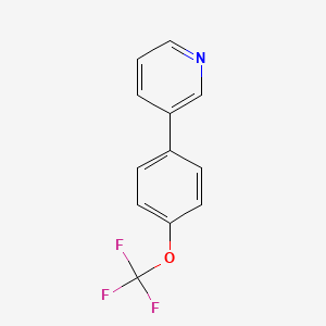 molecular formula C12H8F3NO B8356090 3-(4-Trifluoromethoxyphenyl)pyridine 