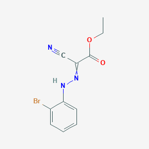 molecular formula C11H10BrN3O2 B8356116 [(2-Bromophenyl)-hydrazono]-cyanoacetic acid ethyl ester 