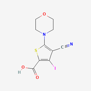 4-Cyano-3-iodo-5-morpholin-4-ylthiophene-2-carboxylic acid