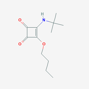 molecular formula C12H19NO3 B8356170 3-Butoxy-4-tert-butylamino-cyclobut-3-ene-1,2-dione 