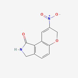 molecular formula C11H8N2O4 B8356180 8-nitro-2,3-dihydropyrano[3,2-e]isoindol-1(7H)-one 