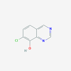 molecular formula C8H5ClN2O B8356188 7-Chloro-8-hydroxy-quinazoline 