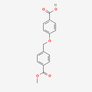 molecular formula C16H14O5 B8356240 4-(4-(Methoxycarbonyl)benzyloxy)benzoic acid 