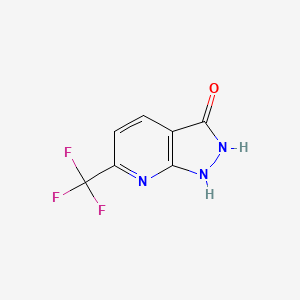 molecular formula C7H4F3N3O B8356243 6-trifluoromethyl-1H-pyrazolo-[3,4-b]pyridin-3-ol 