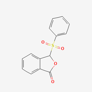 molecular formula C14H10O4S B8356255 3-(benzenesulfonyl)-3H-2-benzofuran-1-one 