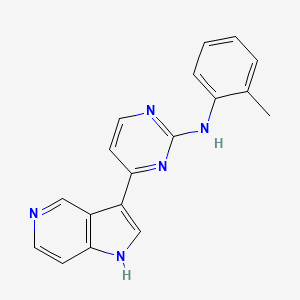 molecular formula C18H15N5 B8356270 [4-(1H-pyrrolo-[3,2-c]pyridin-3-yl)pyrimidin-2-yl]-o-tolyl-amine 