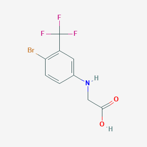 molecular formula C9H7BrF3NO2 B8356285 (4-Bromo-3-trifluoromethyl-phenylamino)-acetic acid 