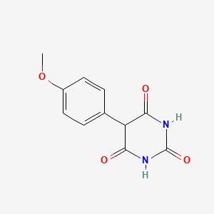 molecular formula C11H10N2O4 B8356292 5-(4-Methoxyphenyl)barbituric acid 