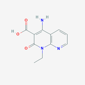 molecular formula C11H11N3O3 B8356323 4-Amino-1-Ethyl-1,2-Dihydro-2-Oxo-1,8-Naphthyridine-3-Carboxylic Acid 