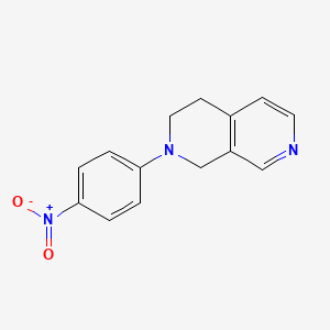 molecular formula C14H13N3O2 B8356370 2-(4-Nitrophenyl)-1,2,3,4-tetrahydro-2,7-naphthyridine 