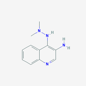 molecular formula C11H14N4 B8356374 4-(2,2-Dimethylhydrazino)quinolin-3-amine 