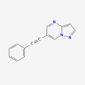 molecular formula C14H9N3 B8356411 6-Phenylethynyl-pyrazolo[1,5-a]pyrimidine 