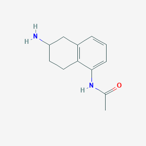 molecular formula C12H16N2O B8356417 5-Acetylamino-2-amino-tetraline 