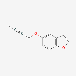 molecular formula C12H12O2 B8356423 5-(But-2-ynyloxy)-2,3-dihydrobenzofuran 