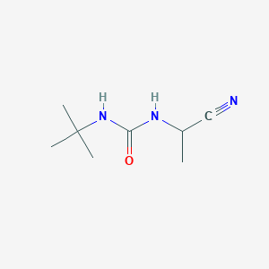molecular formula C8H15N3O B8356446 N-(1-cyanoethyl)-N'-(1,1-dimethylethyl)urea 