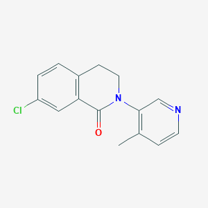 molecular formula C15H13ClN2O B8356455 7-Chloro-2-(4-methyl-pyridin-3-yl)-3,4-dihydro-2H-isoquinolin-1-one 
