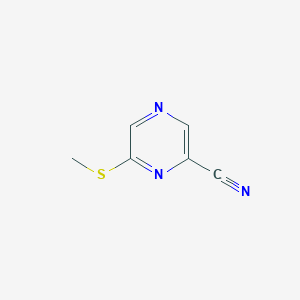 molecular formula C6H5N3S B8356470 2-Cyano-6-methylthiopyrazine 