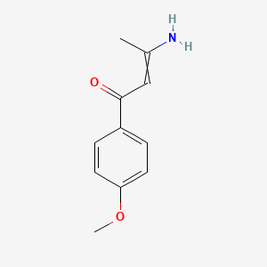 molecular formula C11H13NO2 B8356478 3-(4-Methoxyphenyl)-1-methyl-3-oxo-1-propenamine CAS No. 102252-89-1