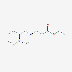 molecular formula C13H24N2O2 B8356506 Ethyl 3-(octahydro-2h-pyrido[1,2-a]pyrazin-2-yl)propanoate 