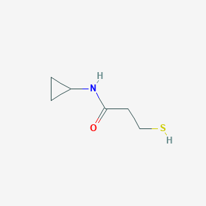 molecular formula C6H11NOS B8356524 3-mercapto-N-cyclopropylpropanamide 