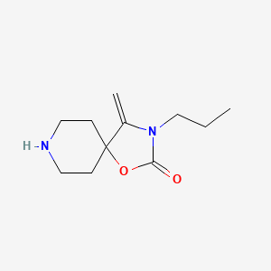 molecular formula C11H18N2O2 B8356533 4-Methylene-2-oxo-3-n-propyl-1-oxa-3,8-diazaspiro[4,5]decane 