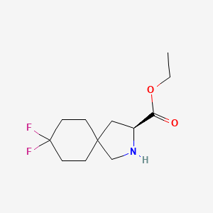 ethyl (3S)-8,8-difluoro-2-azaspiro[4.5]decane-3-carboxylate