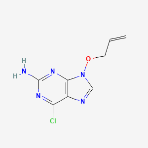 molecular formula C8H8ClN5O B8356565 9-Allyloxy-2-amino-6-chloropurine 