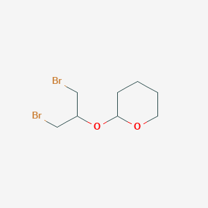 molecular formula C8H14Br2O2 B8356571 2-(2-bromo-1-(bromomethyl)ethoxy)tetrahydro-2H-pyran 
