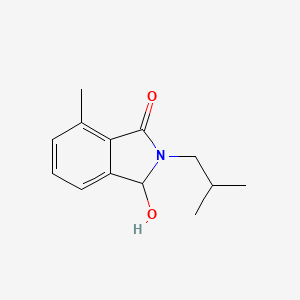 molecular formula C13H17NO2 B8356583 7-Methyl-3-hydroxy-2-isobutyl-2,3-dihydroisoindol-1-one 