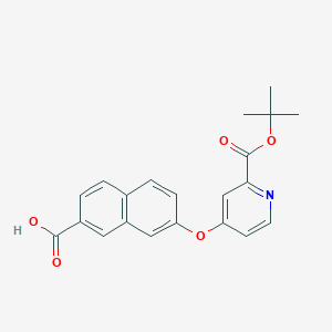 7-{[2-(Tert-butoxycarbonyl)pyridin-4-yl]oxy}-2-naphthoic acid