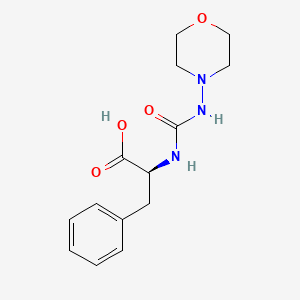 molecular formula C14H19N3O4 B8356658 N-(morpholinocarbamoyl)-3-phenyl-L-alanine 