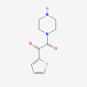 molecular formula C10H12N2O2S B8356668 1-Piperazin-1-yl-2-thiophen-2-yl-ethane-1,2-dione 