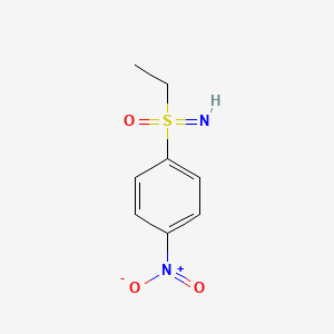 molecular formula C8H10N2O3S B8356688 (RS)-S-Ethyl-S-(4-nitrophenyl)sulfoximide 