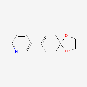 molecular formula C13H15NO2 B8356689 4-(3-Pyridyl)cyclohex-3-en-1-one ethylene acetal 