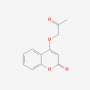 molecular formula C12H10O4 B8356725 4-(2-Oxopropoxy)-2H-1-benzopyran-2-one 