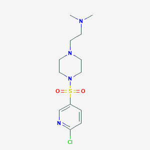 molecular formula C13H21ClN4O2S B8356742 (2-{4-[(6-Chloropyridin-3-yl)sulfonyl]piperazin-1-yl}ethyl)dimethylamine 