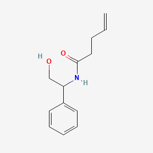 molecular formula C13H17NO2 B8356762 N-(2-hydroxy-1-phenylethyl)pent-4-enamide 