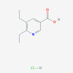 molecular formula C10H14ClNO2 B8356857 5,6-Diethyl-nicotinic acid hydrochloride 