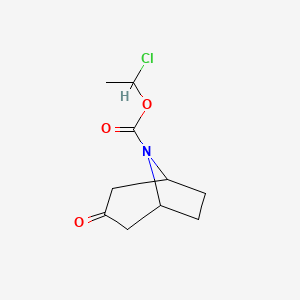 molecular formula C10H14ClNO3 B8356878 1-Chloroethyl 3-oxo-8-azabicyclo[3.2.1]octane-8-carboxylate 